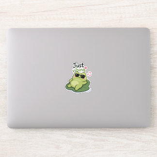 Autocollant de Mème Grenouille Introverti – Simple