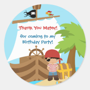Autocollant de Merci d'anniversaire de garçon de