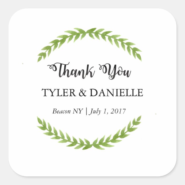 Autocollant de Merci de mariage (Devant)