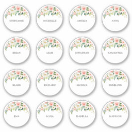 Autocollant de Merci de nom d'invité mariage perso