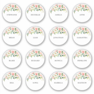 Autocollant de Merci de nom d'invité mariage perso