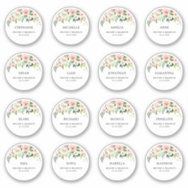 Autocollant de Merci de nom d'invité mariage perso