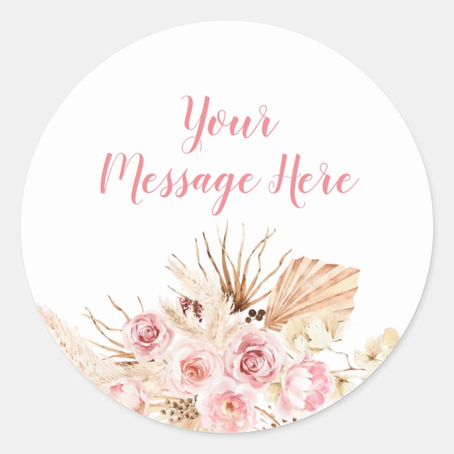Autocollant de message Boho Ice Cream Floral Water (Devant)