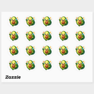 autocollant de mignon avocat, larmes de joieSticke