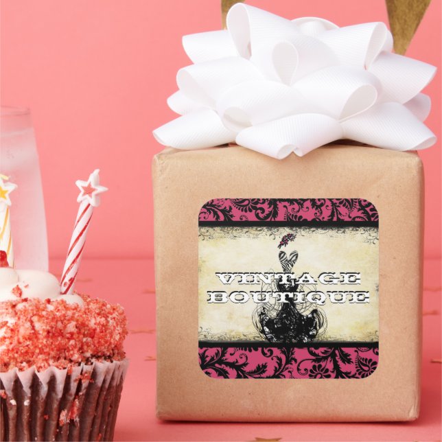 Autocollant de mode Diva Fuchsia rose Retro Super (Fête)