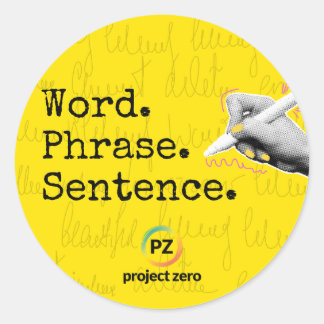 Autocollant de mot, de phrase, de phrase PZ