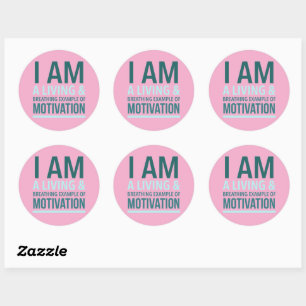 Autocollant de motivation typographique