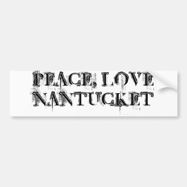Autocollant de Nantucket d'amour de paix (Devant)