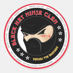 Autocollant de Ninja de casquette noir