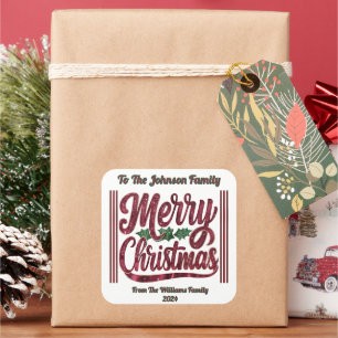 Autocollant de Noël Coloré pour les Célébrations