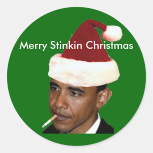 Autocollant de Noël d'Obama (T-shirt anti obama de