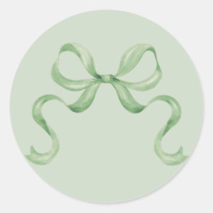 Autocollant de Noël en aquarelle - Vert