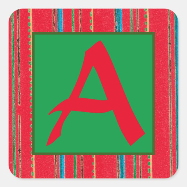 AUTOCOLLANT DE NOËL INITIAL PERSONNALISABLE (Devant)