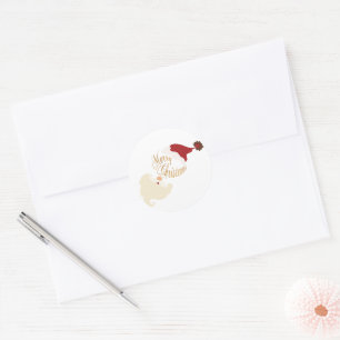 Autocollant de Noël joyeux Père Noël