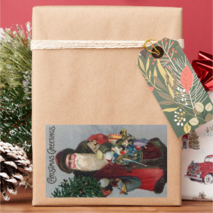 Autocollant de Noël Père Noël de l'époque victorie