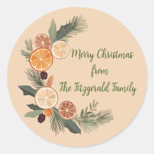 Autocollant de Noël personnalisable