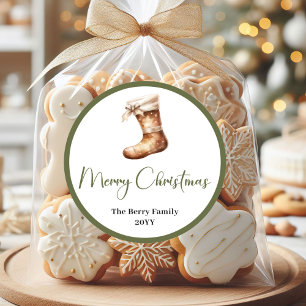 Autocollant de Noël personnalisé avec nom de famil