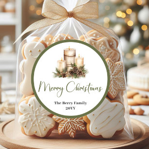 Autocollant de Noël personnalisé avec nom de famil