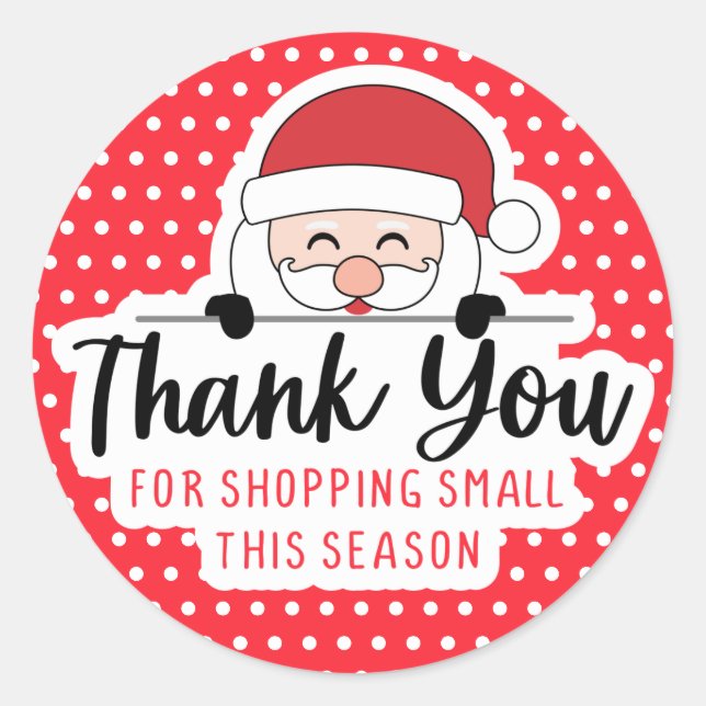 Autocollant de Noël pour petites entreprises (Devant)