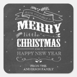 Autocollant de Noël Rustique