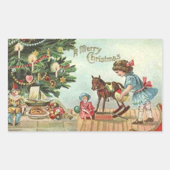 Autocollant de Noël Vintage (Devant)