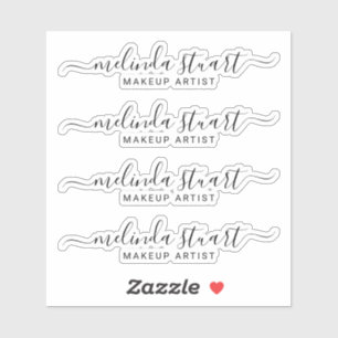 Autocollant de nom de script moderne professionnel