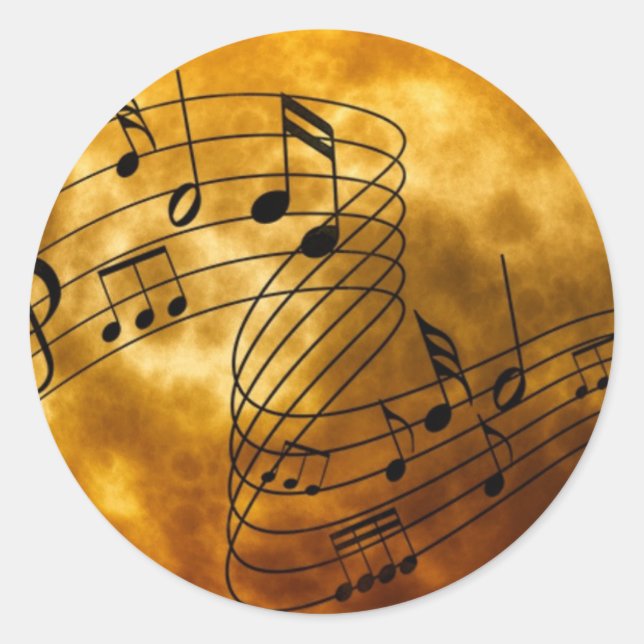 Autocollant de notes musicales (Devant)