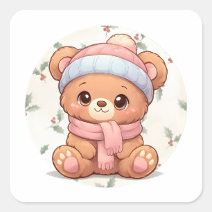 Autocollant de nounours mignon Kawaii