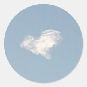 Autocollant de nuage de coeur