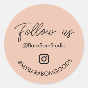 Autocollant de package Peach Suivez-nous sur Insta