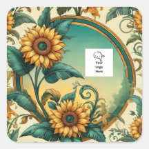 Autocollant de packaging avec logo Tournesols pers