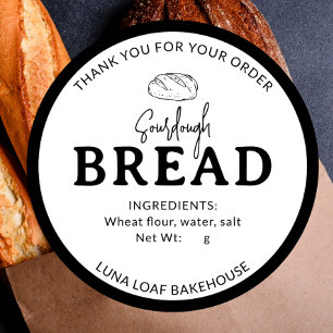 Autocollant de pain au levain de boulangerie Logo