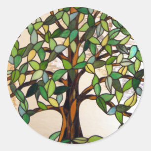 Autocollant de "panneau d'arbre" en verre souillé