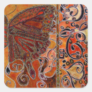 autocollant de papillon art déco (peinture)