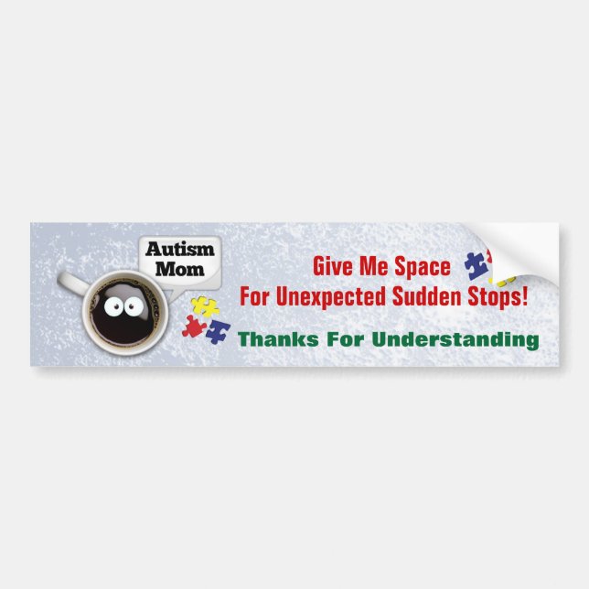 Autocollant de pare-chocs Autism Mom (Devant)
