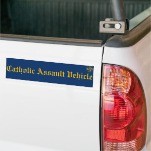 Autocollant de pare-chocs catholique