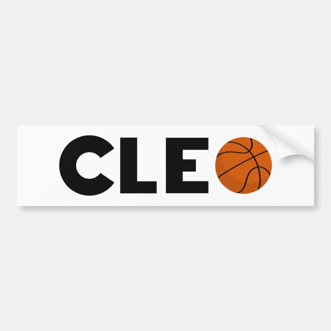 Autocollant de pare-chocs Cleo Basketball (Devant)