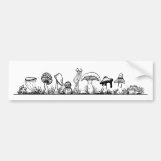 Autocollant de pare-chocs du champignon (dessiné à