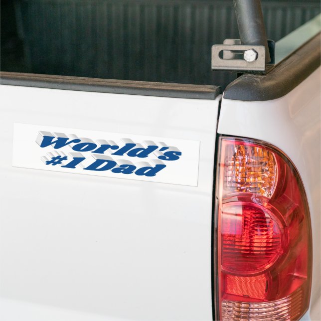 Autocollant de pare-chocs en texte bleu marine Pap (Sur camion)