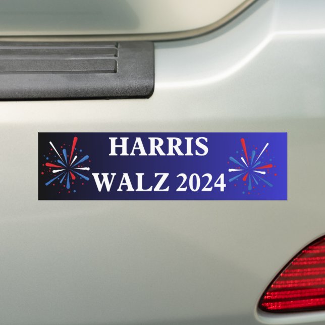 Autocollant de pare-chocs Harris Walz 2024 (En voiture)