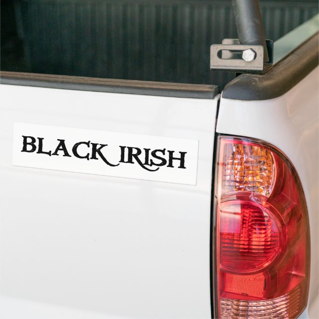 Autocollant de pare-chocs noir blanc irlandais (Sur camion)