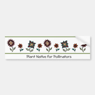 Autocollant de pare-chocs plante pour Pollinisateu