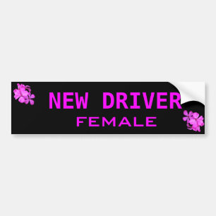 autocollant de pare-chocs pour conducteur féminin