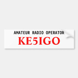 Autocollant de pare-chocs pour radioamateur