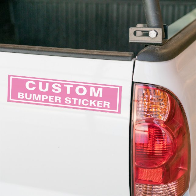 Autocollant de pare-chocs rose personnalisé avec v (Sur camion)