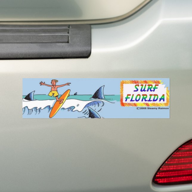 autocollant de pare-chocs surf Floride (En voiture)