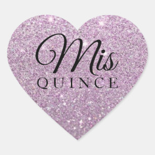 Autocollant de Parties scintillant mauve Mis Quinc