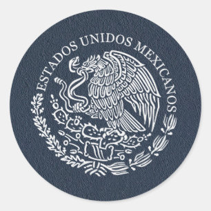 Autocollant de passeport bleu de la marine mexicai
