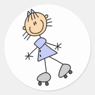 Autocollant de patinage d'autocollants de fille