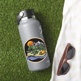Autocollant de paysage de camping